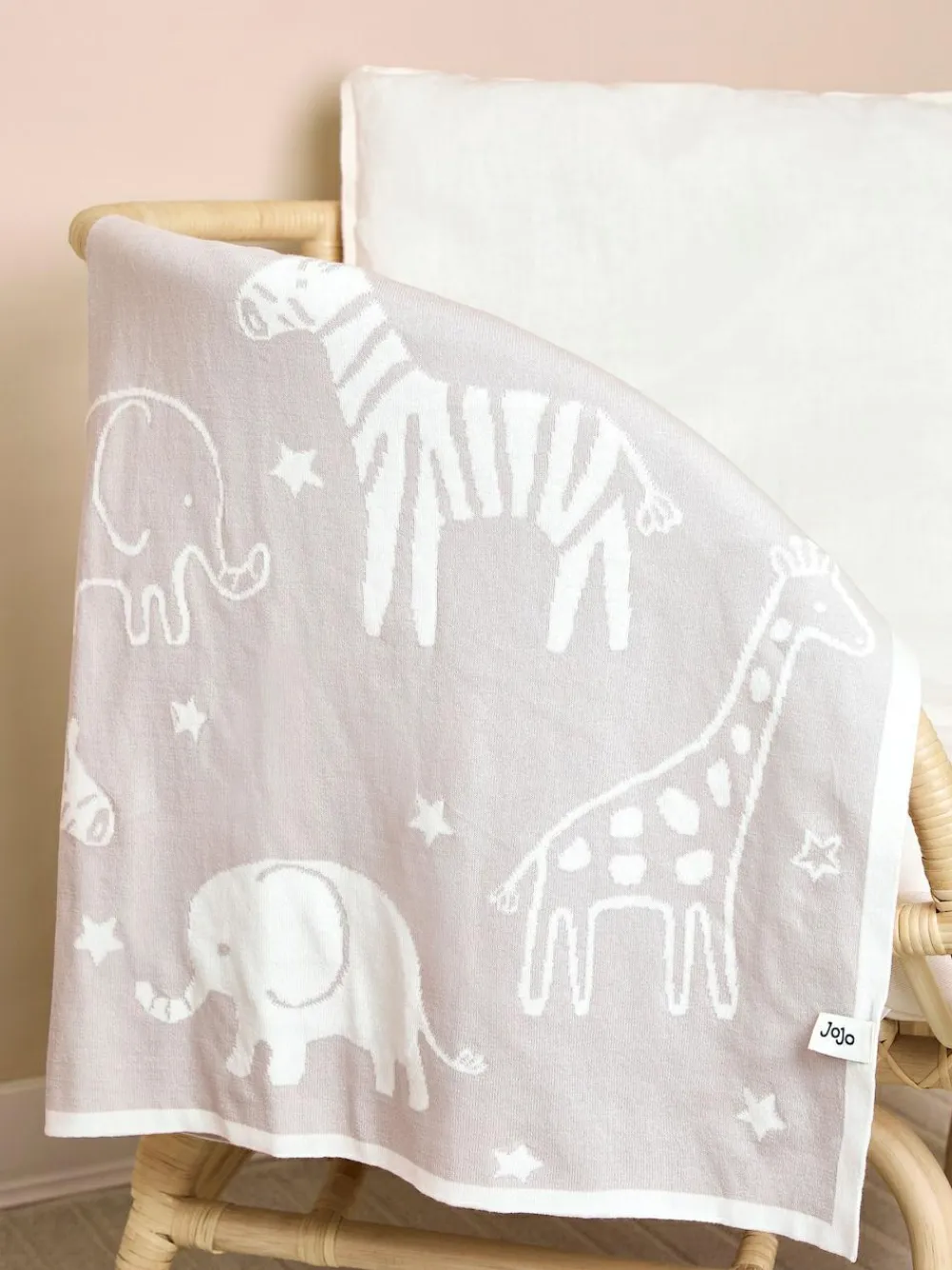 New Jojo Maman Bébé Grey Safari Blanket