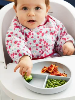 Jojo Maman Bébé Grey Silicone Suction Divided Plate^ Dinner Sets & Pasta Bowls