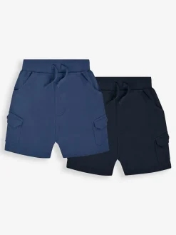 Jojo Maman Bébé Indigo Blue & Navy Blue 2-Pack Cargo Pocket Shorts^ Shorts