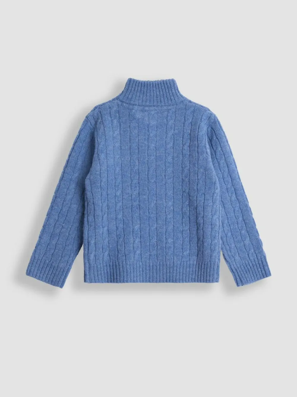 Online Jojo Maman Bébé Classic Cable Half Zip Jumper Indigo Blue