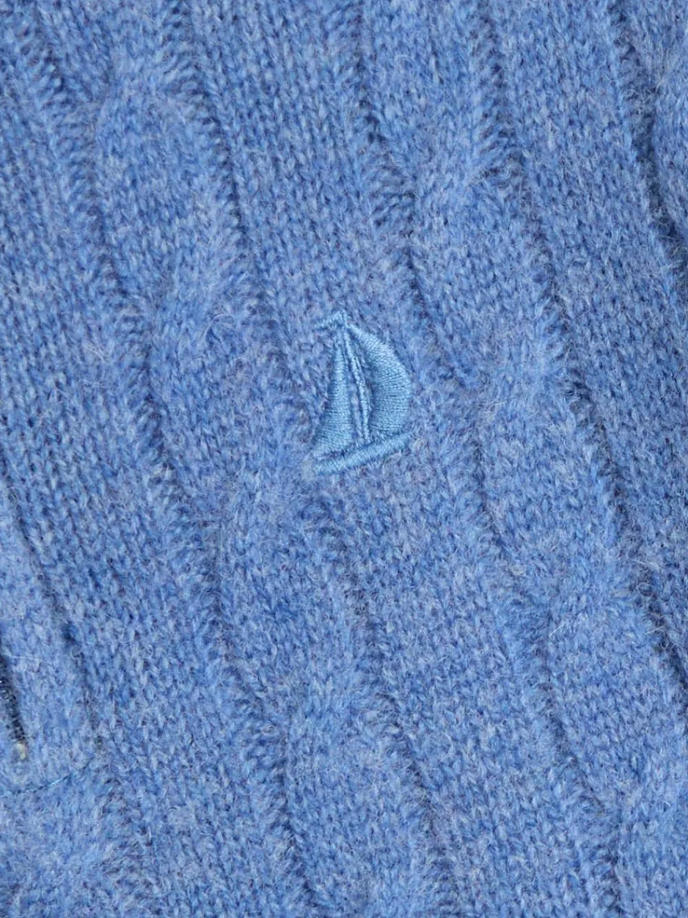 Online Jojo Maman Bébé Classic Cable Half Zip Jumper Indigo Blue