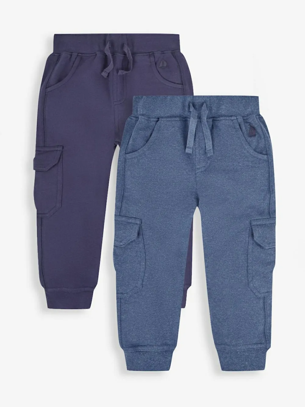 Outlet Jojo Maman Bébé Indigo Blue & Navy Blue 2-Pack Cargo Joggers Indigo Blue & Navy Blue