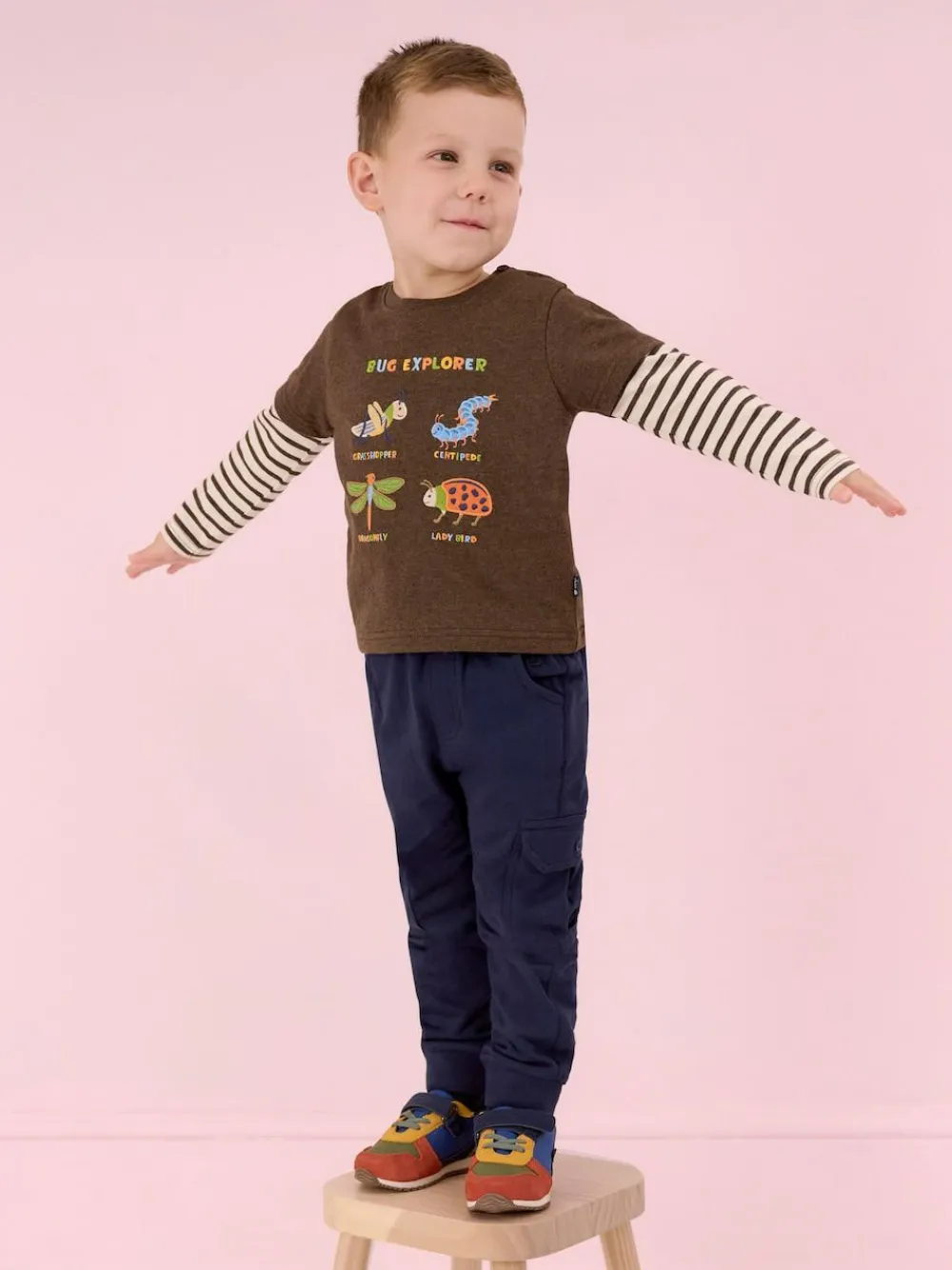 Outlet Jojo Maman Bébé Indigo Blue & Navy Blue 2-Pack Cargo Joggers Indigo Blue & Navy Blue