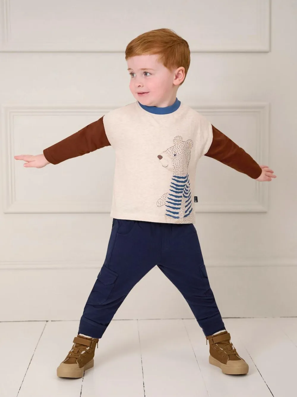 Outlet Jojo Maman Bébé Indigo Blue & Navy Blue 2-Pack Cargo Joggers Indigo Blue & Navy Blue