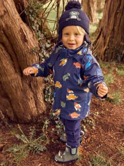 Jojo Maman Bébé Khaki Cosy Lined Dino Ankle Wellies