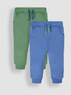 Outlet Jojo Maman Bébé Khaki Green & Blue 2-Pack Joggers Khaki Green & Blue