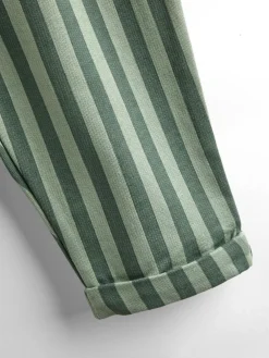 Hot Jojo Maman Bébé Khaki Green Stripe & Khaki 2-Pack Stripe & Plain Joggers Khaki Green Stripe & Khaki