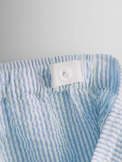 Jojo Maman Bébé Light Blue Classic Body & Stripe Shorts Set 2 Piece^BOY Shorts|Shorts