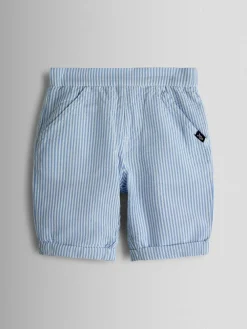 Jojo Maman Bébé Light Blue Double Breast Shirt & Stripe Shorts Set 2 Piece^ Shorts