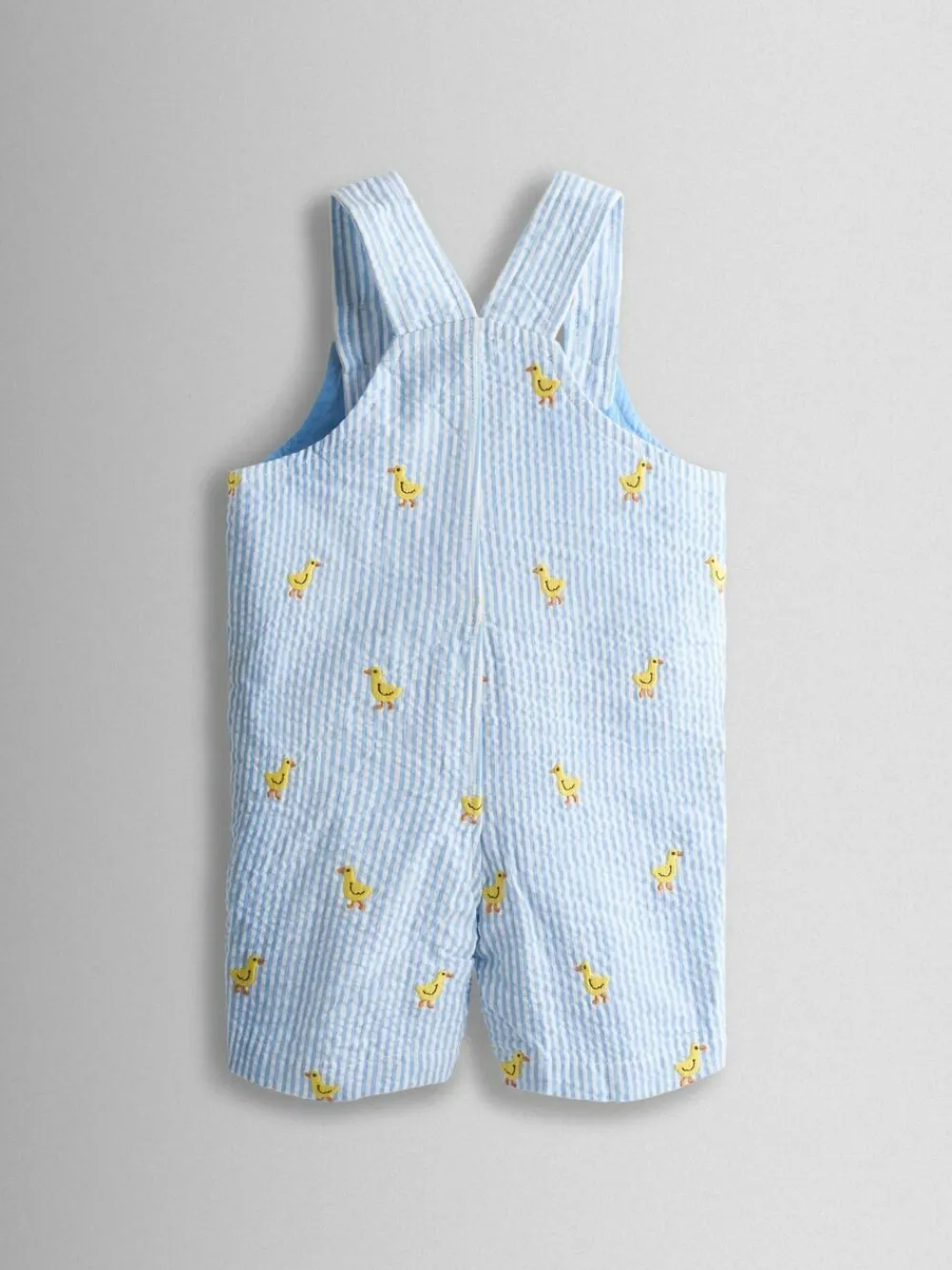 Jojo Maman Bébé Light Blue 2-Piece Chick Embroidered Dungarees & Body Set^BOY Dungarees
