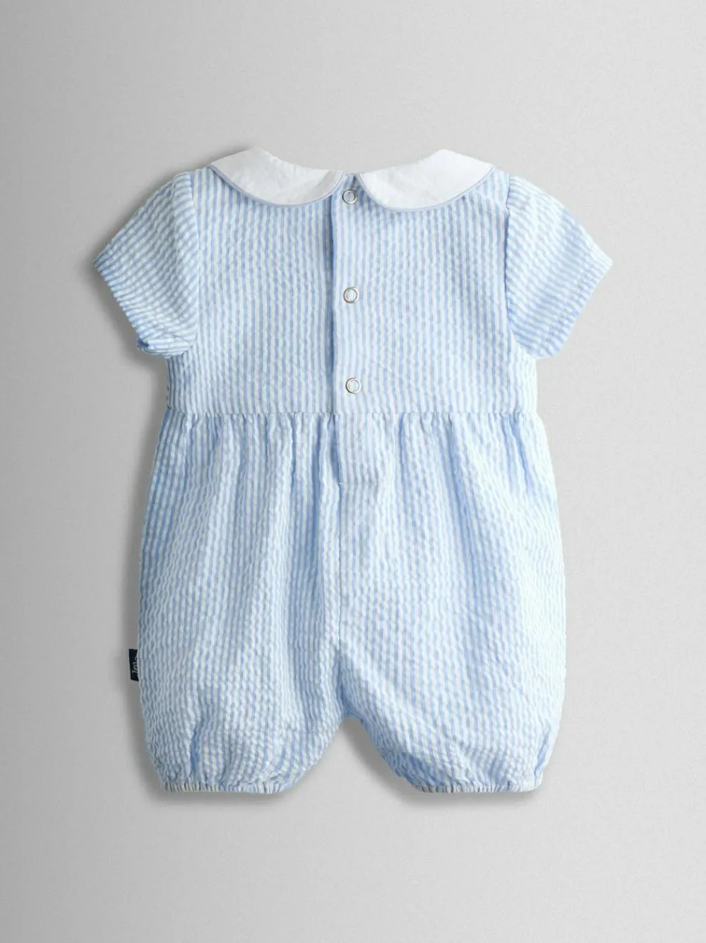 Jojo Maman Bébé Light Blue Boat Classic Smocked Romper^ Rompers & Overalls