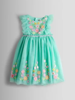 Jojo Maman Bébé Ruffle Tulle Appliqué Party Dress^ Dresses|Occasionwear
