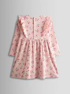 Jojo Maman Bébé Light Pink Cherry Frill Long Sleeve Dress^ Dresses