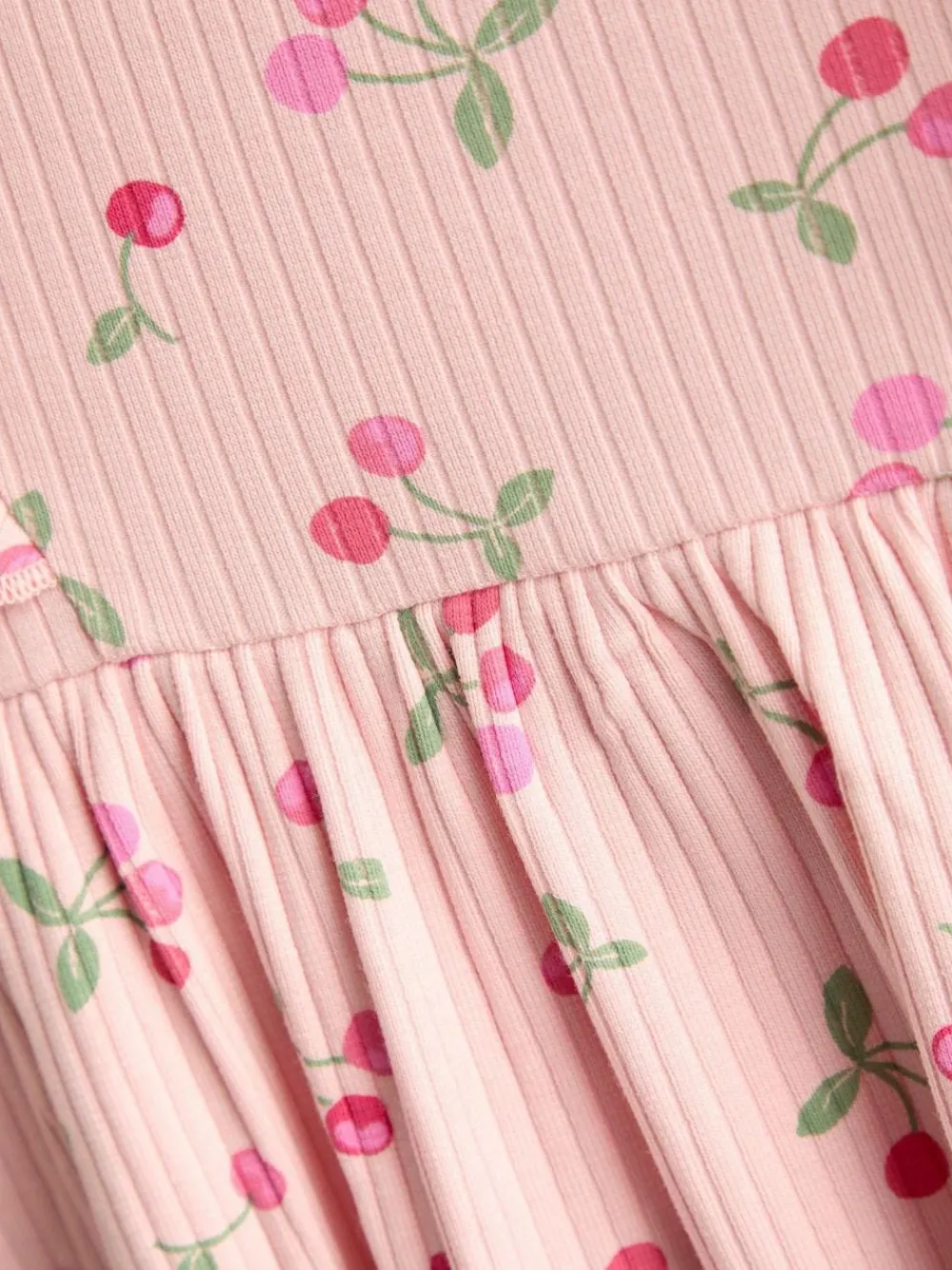 Jojo Maman Bébé Light Pink Cherry Frill Long Sleeve Dress^ Dresses