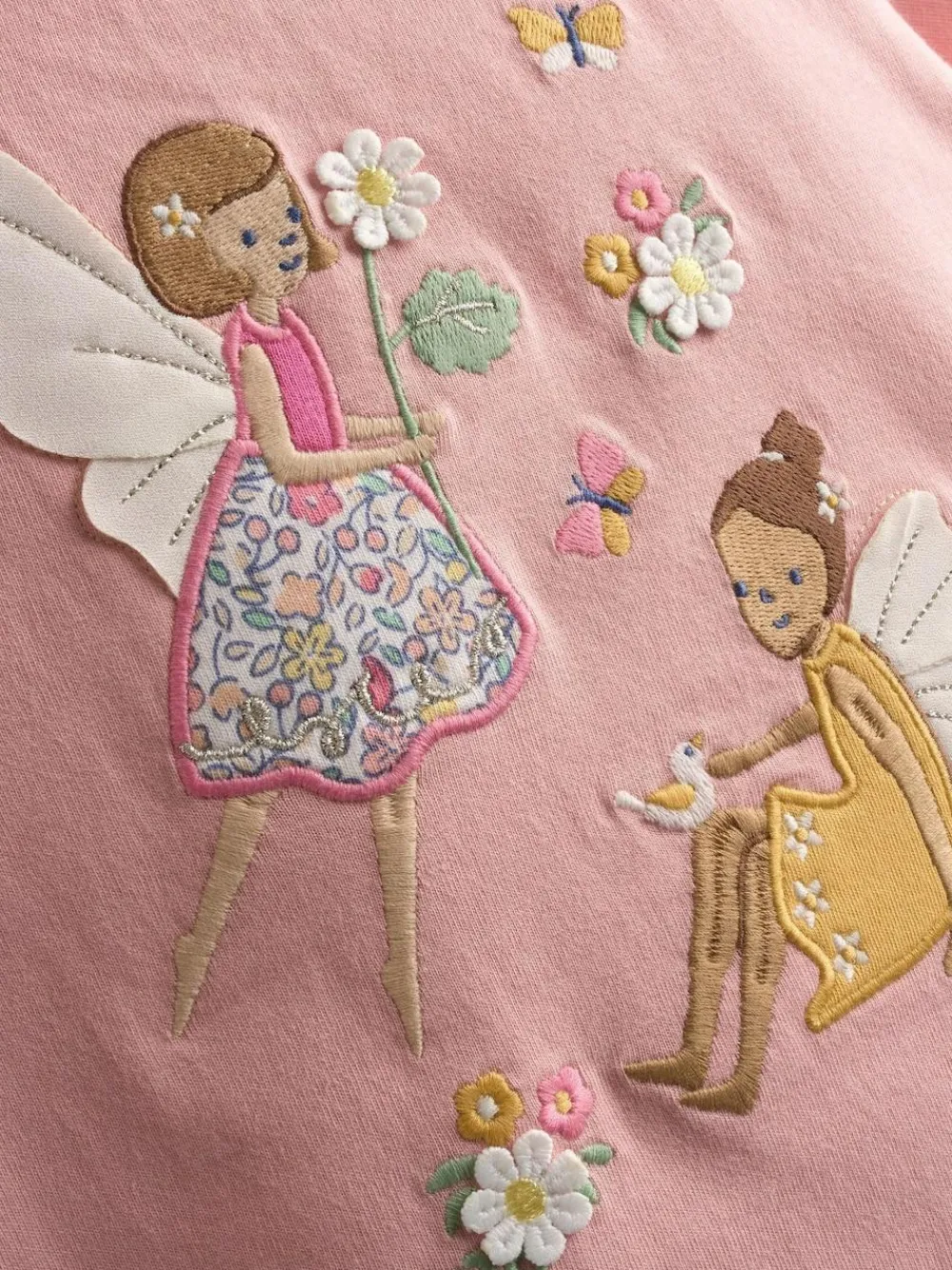 Jojo Maman Bébé Light Pink Applique Scalloped T-shirt^ T-Shirts