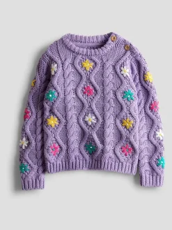 Jojo Maman Bébé Embroidered Chunky Knit Jumper^ Knitwear|Knitwear
