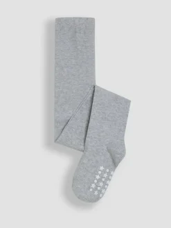 Jojo Maman Bébé Marl Grey Cotton Rich Plain Tights^ Socks & Tights|Socks & Tights