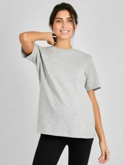 Jojo Maman Bébé Marl Grey Oversized Boyfriend Maternity T-Shirt^Women Loungewear