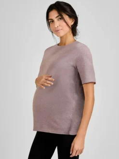 Jojo Maman Bébé Mocha Oversized Boyfriend Maternity T-Shirt^Women Loungewear