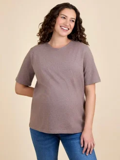 Jojo Maman Bébé Mocha Oversized Boyfriend Maternity T-Shirt^Women Loungewear