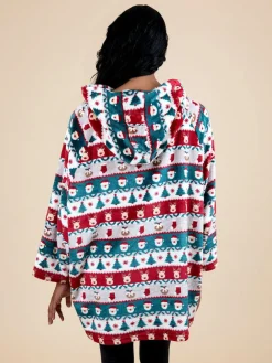 Outlet Jojo Maman Bébé Multi Christmas Fair Isle Blanket Hoodie