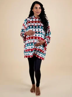 Outlet Jojo Maman Bébé Multi Christmas Fair Isle Blanket Hoodie