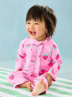 Jojo Maman Bébé Multi Strawberry Sun Protection Suit^ Swimwear|Swimwear