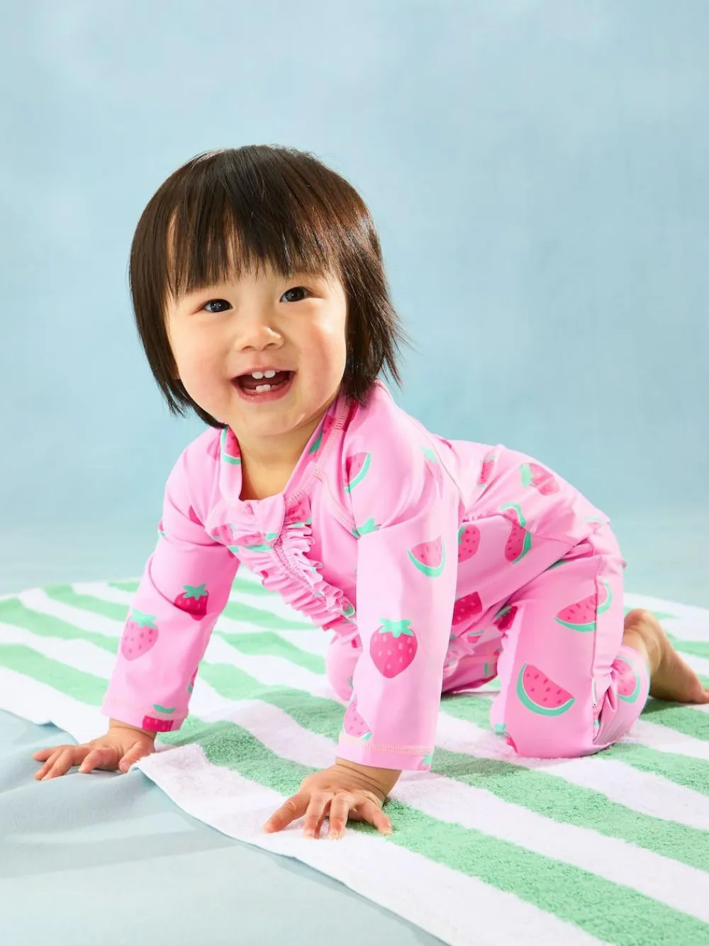 Jojo Maman Bébé Multi Strawberry Sun Protection Suit^ Swimwear|Swimwear