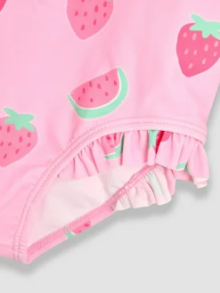 Jojo Maman Bébé Multi Strawberry Long Sleeve Swimsuit^ Swimwear
