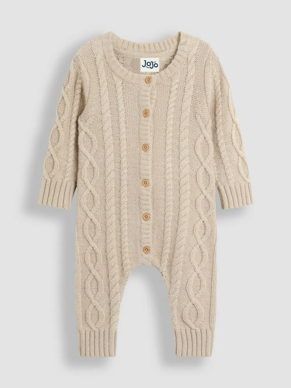 Discount Jojo Maman Bébé Natural Cable Knit All-In-One With Hat