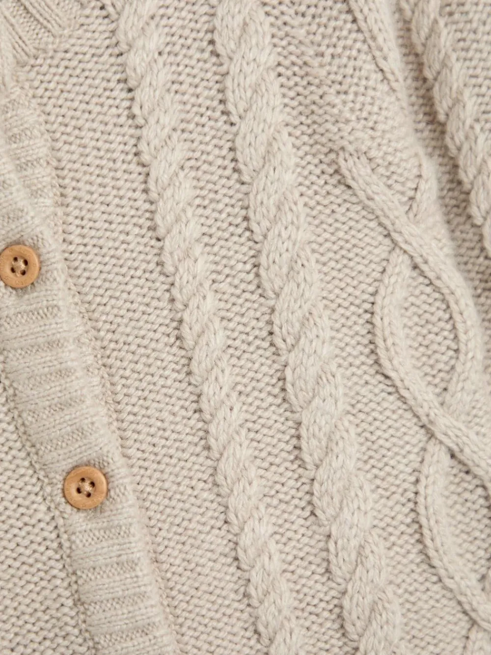 Discount Jojo Maman Bébé Natural Cable Knit All-In-One With Hat