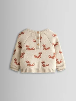 Sale Jojo Maman Bébé Knit Top & Bottom Set Natural Fox