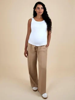 Sale Jojo Maman Bébé Natural Wide Leg Maternity Trousers