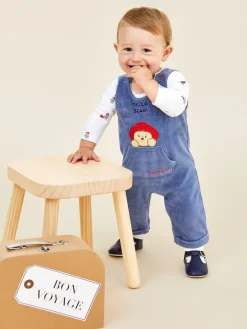 Jojo Maman Bébé Navy Appliqué Dungaree Set