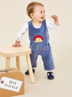 Jojo Maman Bébé Navy Appliqué Dungaree Set