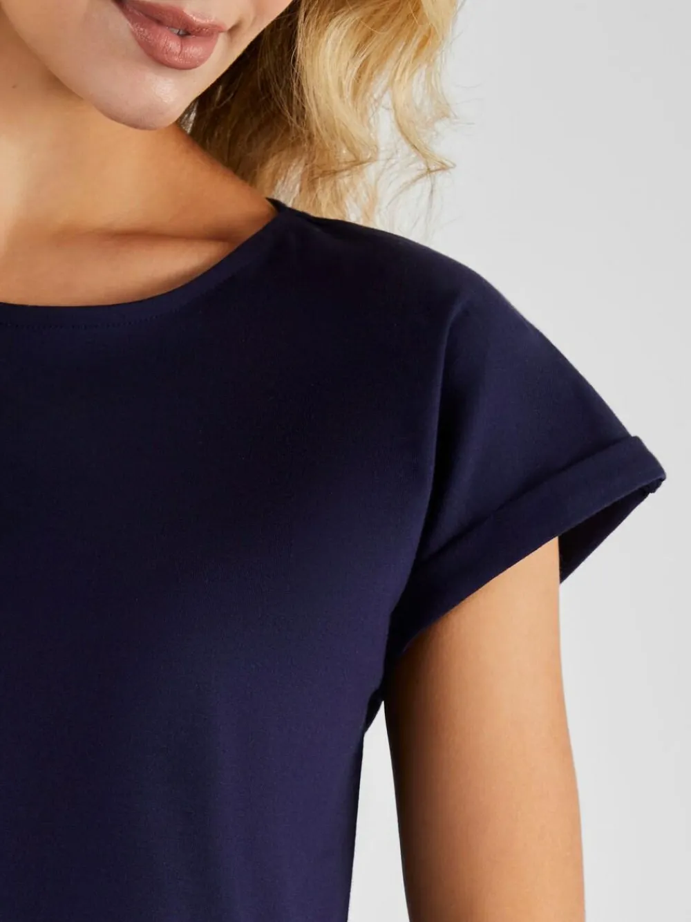 Jojo Maman Bébé Navy Blue Boyfriend Maternity Cotton T-Shirt