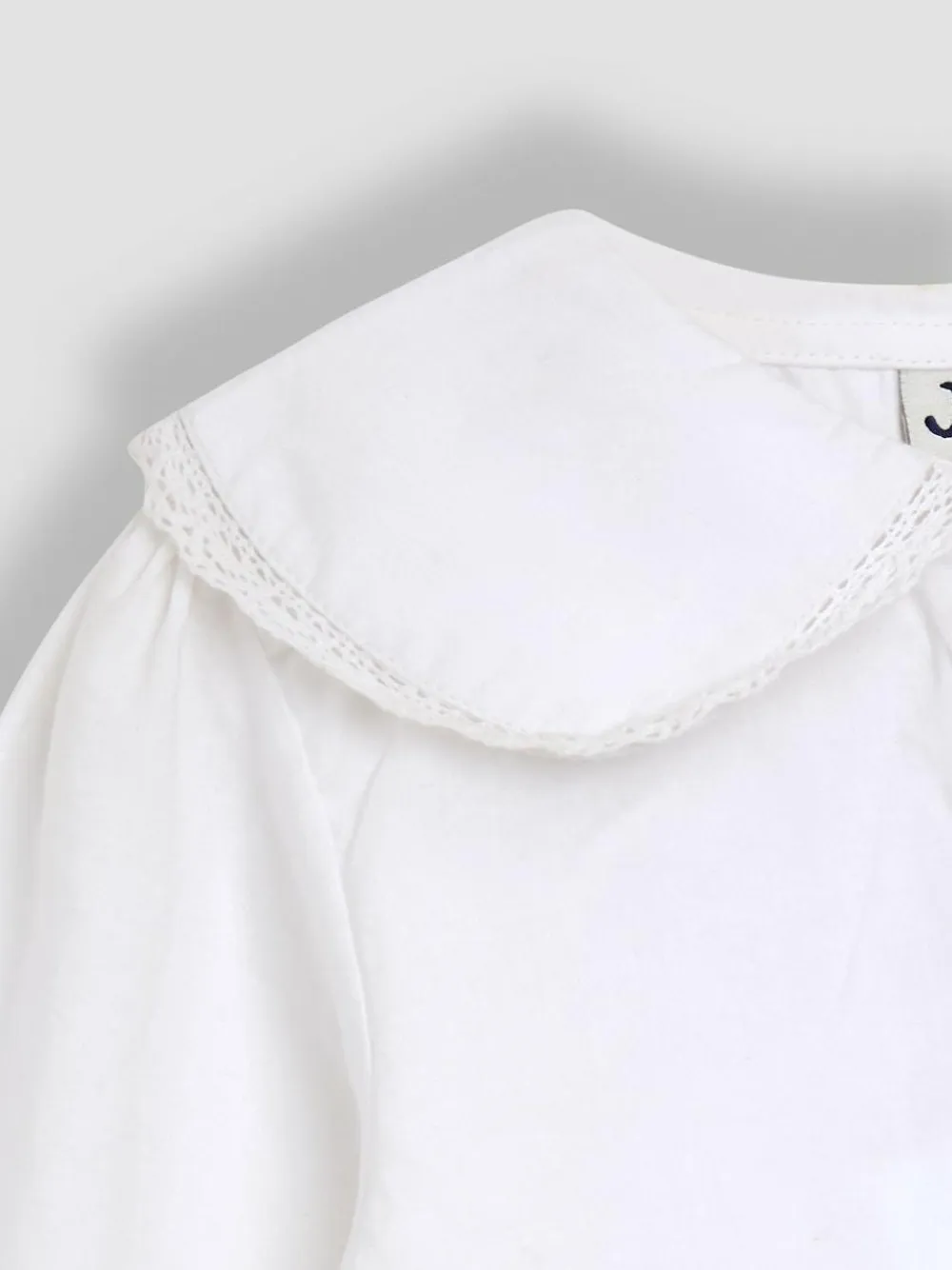 Hot Jojo Maman Bébé Navy Blue Floral Embroidered Cord Dungarees & Blouse Set