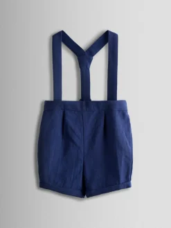 Best Jojo Maman Bébé Navy Blue Grandad Shirt & Shorts Set 2 Piece