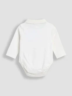 Hot Jojo Maman Bébé Navy Blue 2-Pack Plain Long Sleeve Polo Shirt Bodies