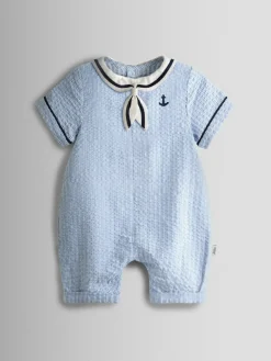 Sale Jojo Maman Bébé Navy Blue Sailor Romper