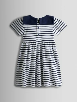 Jojo Maman Bébé Navy Blue Short Sleeve Sailor Dress^ Dresses