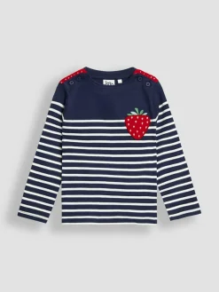 Online Jojo Maman Bébé Navy Blue Strawberry Breton Top