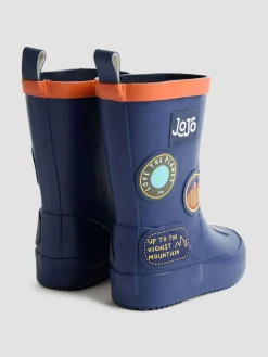 Outlet Jojo Maman Bébé Plain Wellies Navy Blue Sticker
