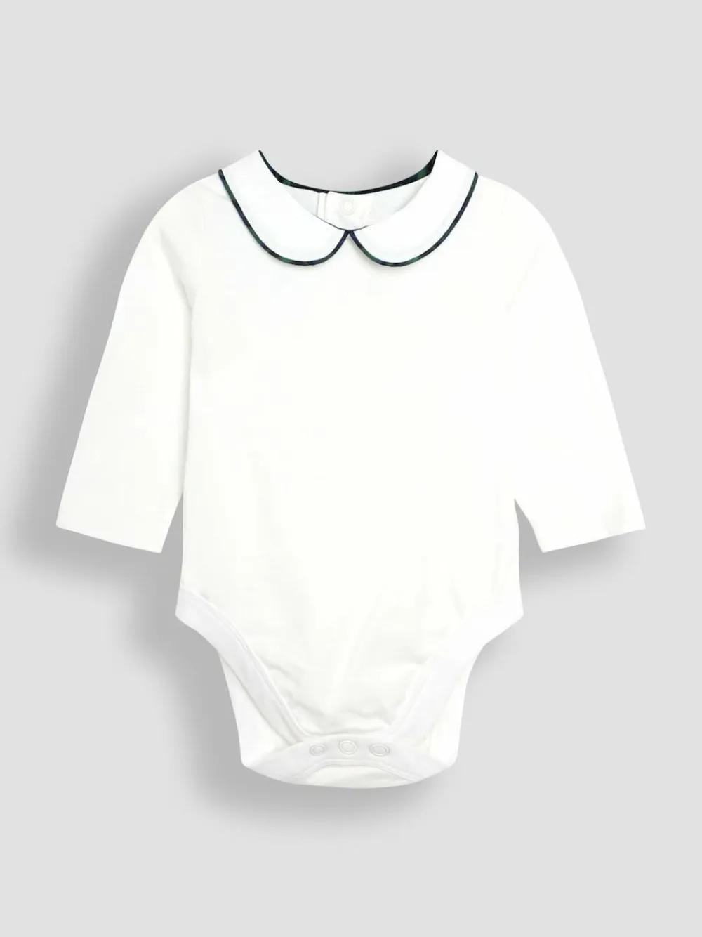 Jojo Maman Bébé Navy Blue Tartan 2-Piece Tartan Dungarees & Body Set^BOY Dungarees