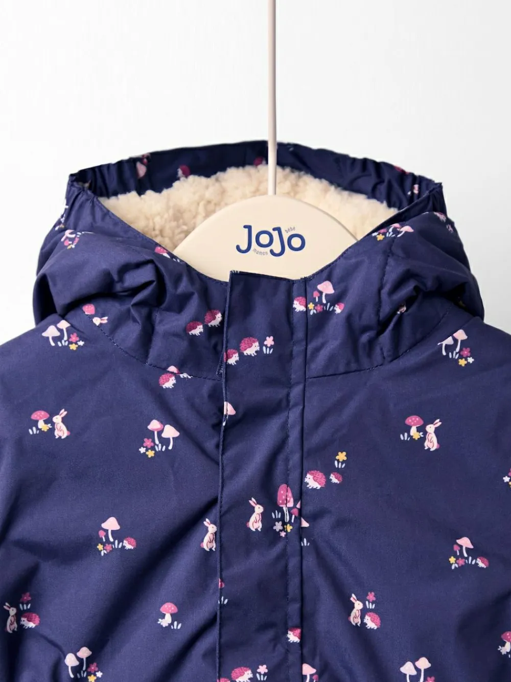 Outlet Jojo Maman Bébé Lined Parka Navy Ditsy