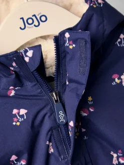 Outlet Jojo Maman Bébé Lined Parka Navy Ditsy