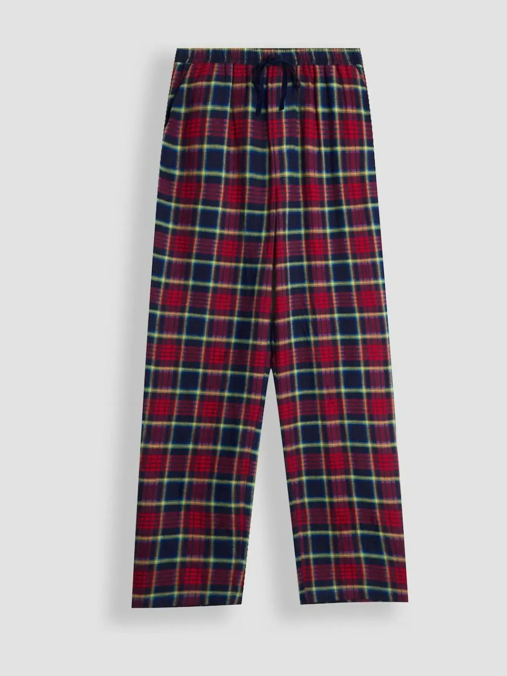 Jojo Maman Bébé Navy Mens Christmas Check Bottom Pyjamas Set