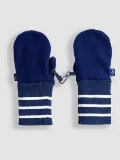 Discount Jojo Maman Bébé Navy Polar Fleece Mittens With Cuff