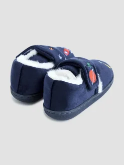 Jojo Maman Bébé Navy Rocket Slipper Shoe^BOY Nightwear