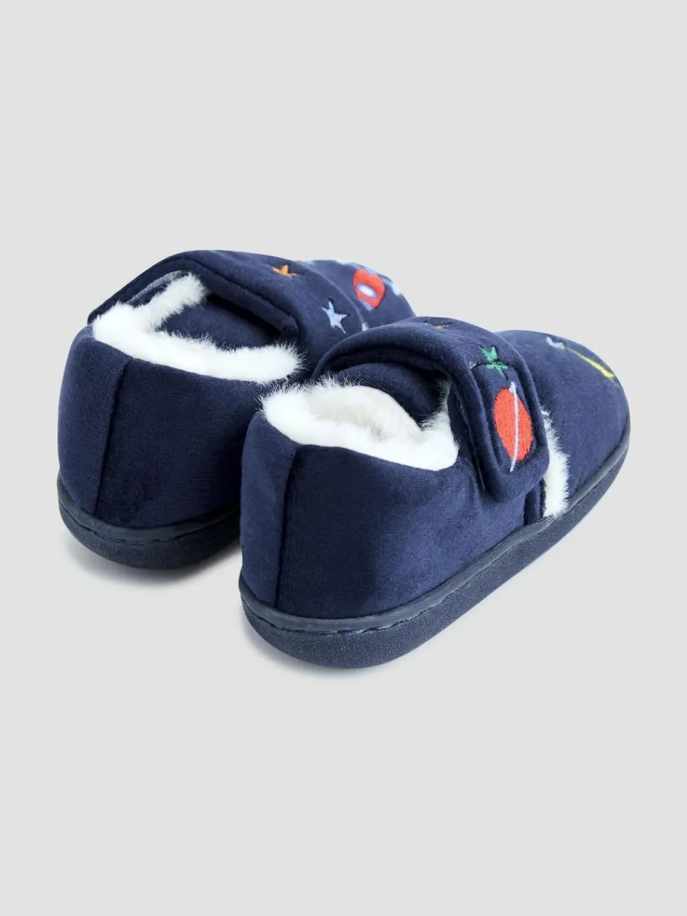 Jojo Maman Bébé Navy Rocket Slipper Shoe^BOY Nightwear